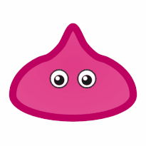An animated red slime